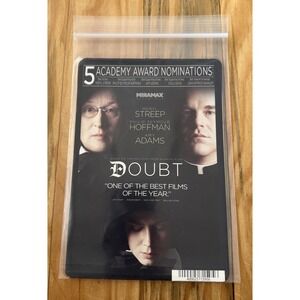 DOUBT - BLOCKBUSTER VIDEO BACKER CARD 5"X8" Streep Hoffman Adams